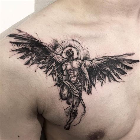 Get Angel Tattoo In Chest