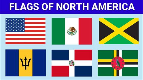 Flags Of North America North American Countrys Youtube