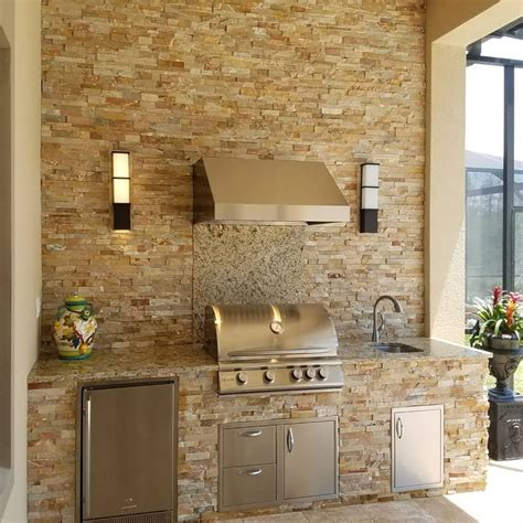 A Glowing Inspiration Barbecue Island Elegant Outdoor Kitchens