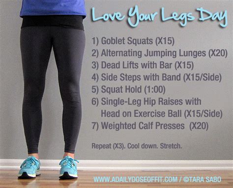 A Daily Dose Of Fit Workout Week Love Your Legs Day