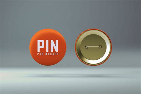Free Pin Badge Button Mockup Psd Designbolts