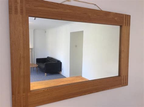 Large Solid Oak Mirror Wooden Framed 137x90cm In Didsbury