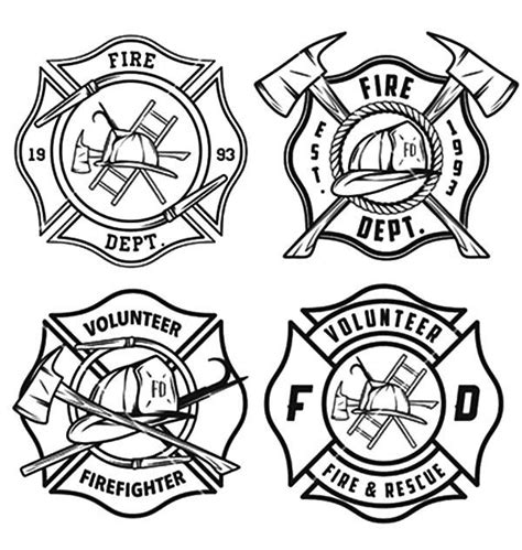 Cut out the shape and use it for coloring, crafts, stencils, and more. Maltese Cross, Print: Print | Fire fighter tattoos, Fire ...