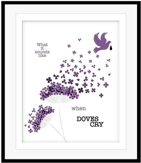 Prince When Doves Cry Lyric Poster Art Song Lyrics Pop 80s Music T