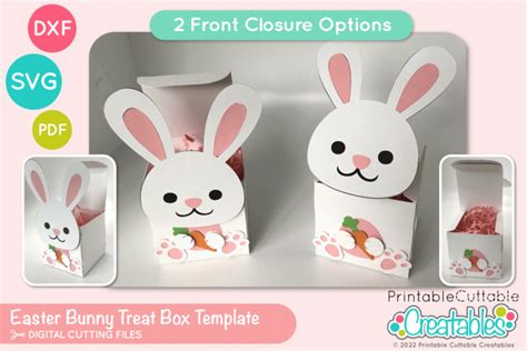 Easter Bunny Treat Box SVG File for Cricut and Silhouette
