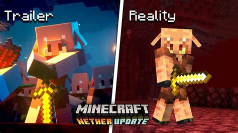Minecraft Nether Update Official Trailer Vs Reality 116 Youtube