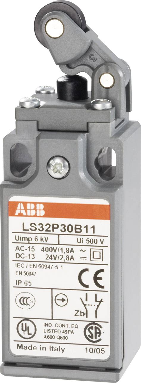Abb 1sbv010330r1211 Ls32p30b11 Limit Switch 400 V Ac 18 A Lever