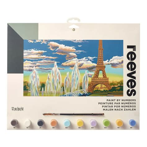 Reeves Large Paint By Numbers Set Eiffel Tower