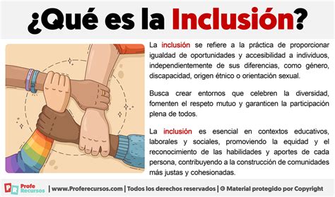 Qué Es La Inclusión Definición De Inclusión