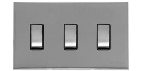 Triple Gang Switch On Double Plate London Architectural Hardware