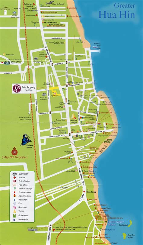 Hua Hin Tourist Map Hua Hin Thailand • Mappery