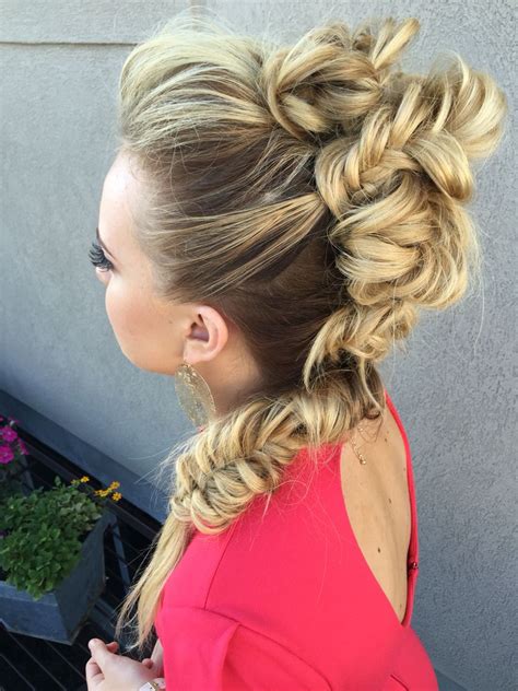 Faux Mohawk Updo Curly Hair Updo Prom Hair Updo Curly Hair Styles