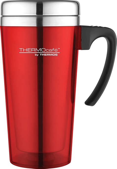 Thermos Thermocafé Translucent Travel Mug Red 420 Ml Uk