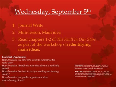 Ppt Wednesday September 5 Th Powerpoint Presentation Free Download