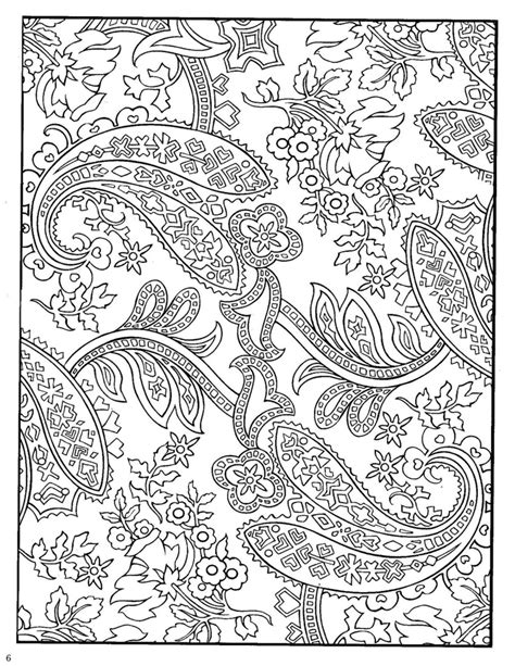 Flower Paisley Patterns Coloring Pages
