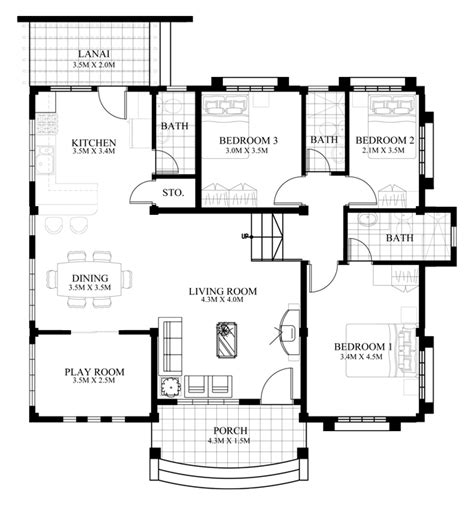 Single Storey House Floor Plan