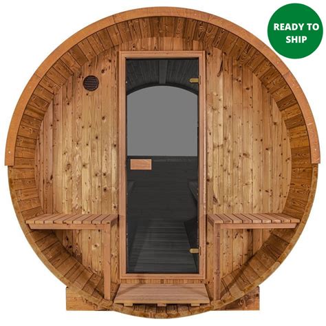 Huntington 6 Person Canopy Barrel Sauna — Heavenly Sauna