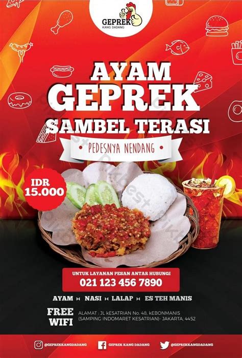 Poster Promosi Ayam Geprek Templat Psd Unduhan Gratis Pikbest In