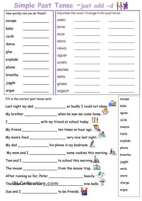 Irregular simple past and past participle verb forms. simple past tense add 'd' | กราฟิกดีไซน์