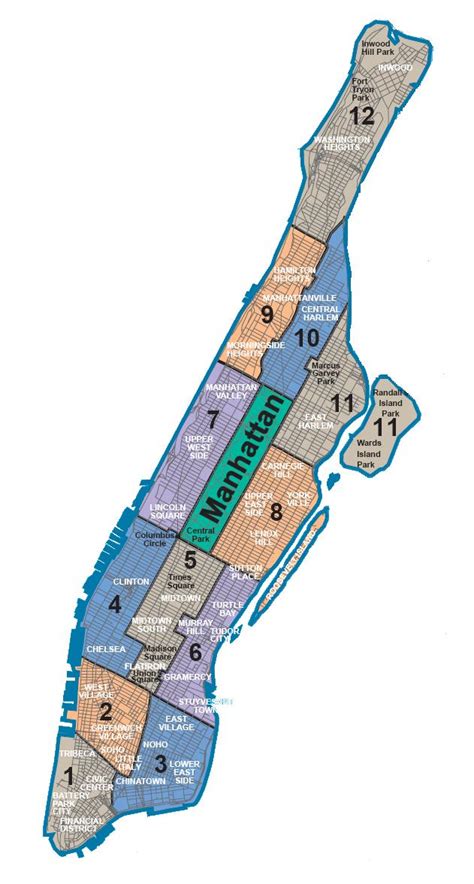 Plan Et Carte Des 5 Arrondissements Boroughs Et Quartiers De New York