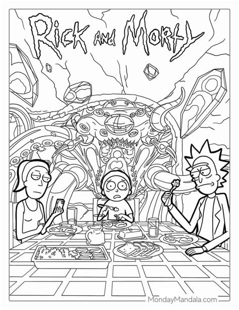 Rick And Morty Coloring Page Free Coloring Home