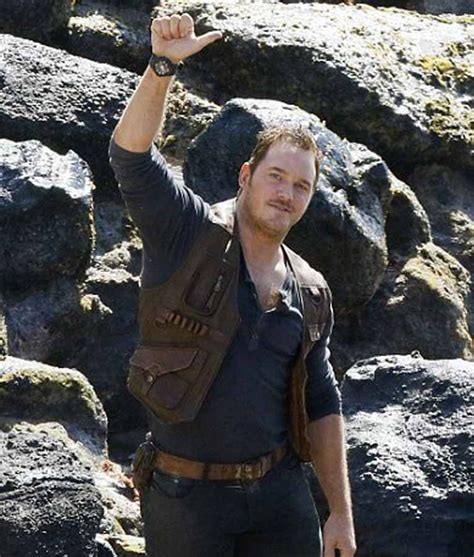 Chris Pratt Jurassic World Fallen Kingdom Brown Leather Vest