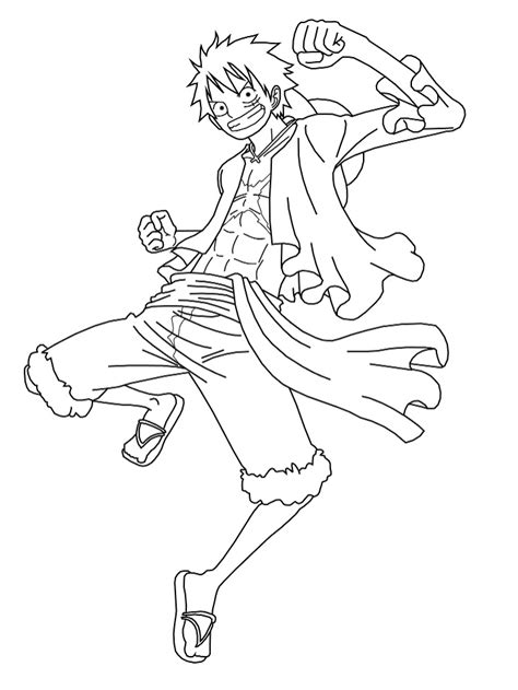 Happy Luffy Coloring Pages One Piece Coloring Pages Coloring Pages