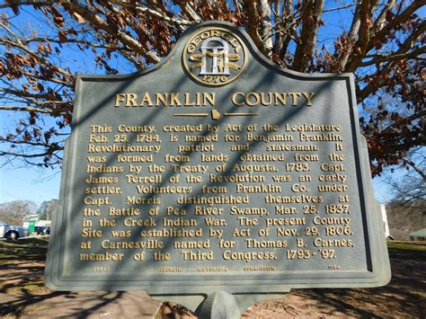 Franklin County Historic Marker Carnesville Georgia Jimmy Emerson