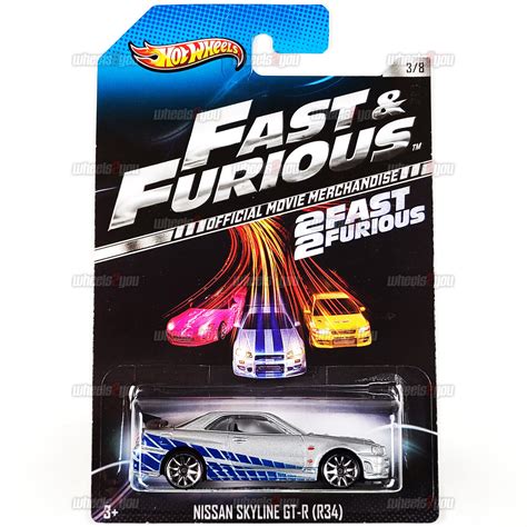 NISSAN SKYLINE GT R R Black Spoiler Fast Furious Hot Wheels WALMART EBay