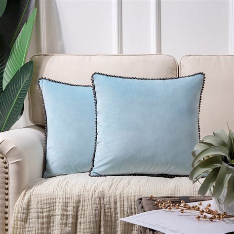 Pale Blue Velvet Pillow Great Savings And Free Delivery Collection On