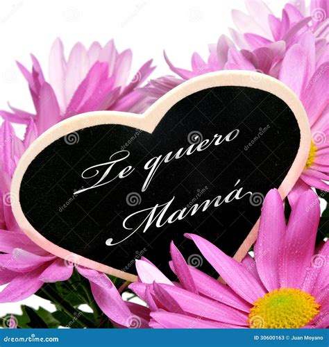 Te Quiero Mama I Love You Mom In Spanish Stock Image Image Of