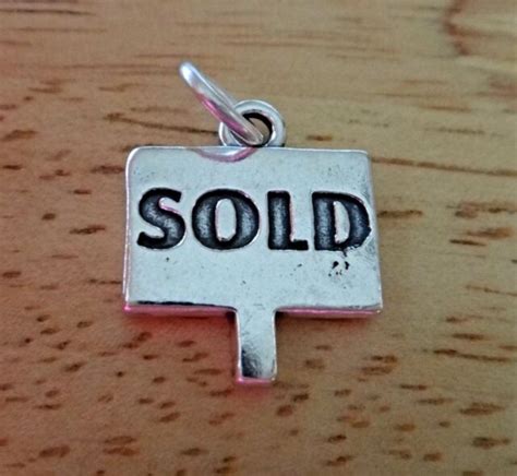 Sterling Silver 3d 17x14mm House Real Estate Realtor Says Sold On A