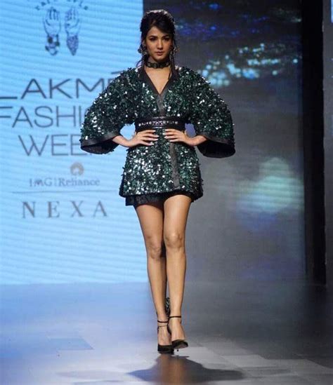 Actress Sonal Chauhan Ramp Walk Stills At Lakme Fashion Week Event