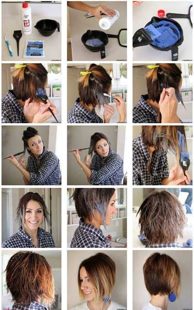 Do it yourself ombre hair color. How to do ombre hair at home. Step by step photos. Ombre hair can be dyed at home too. Ombre ...