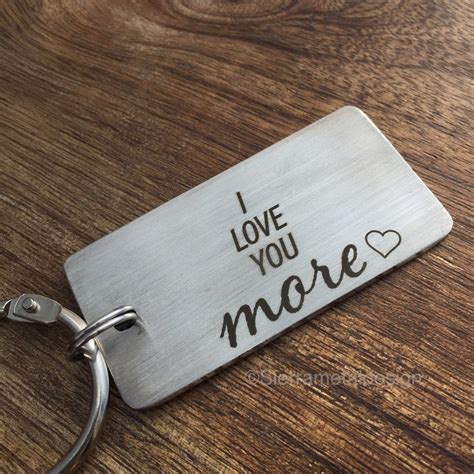 I Love You More Keychain Love You More Ts For Fiance Ts For