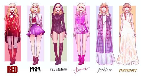 The Progression Of Taylors Tour Outfits From Red To Evermore R