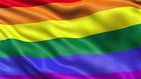 4k Realistic Rainbow Flag Waving In The Wind Royalty Free Video