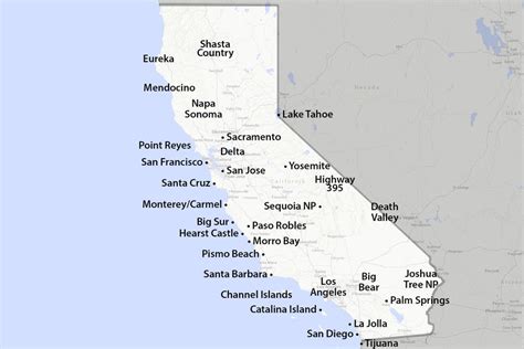 Google map of the state of california. Maps of California - Created for Visitors and Travelers