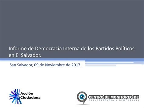 Pdf Informe De Democracia Interna De Los Partidos Pol Ticos En