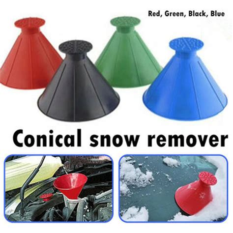 Newest Cone Shaped Car Windshield Ice Scraper Remover Funnel Car Snow