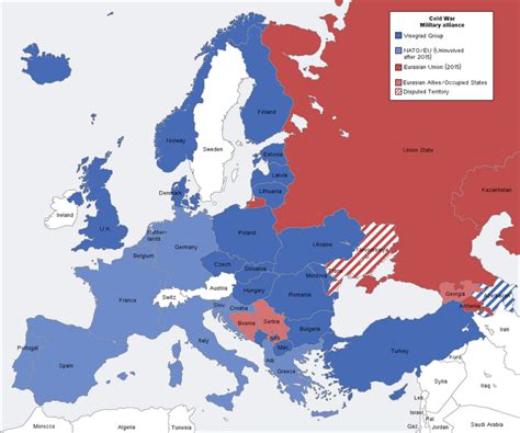 34 Map Of Europe During The Cold War Maps Database Source