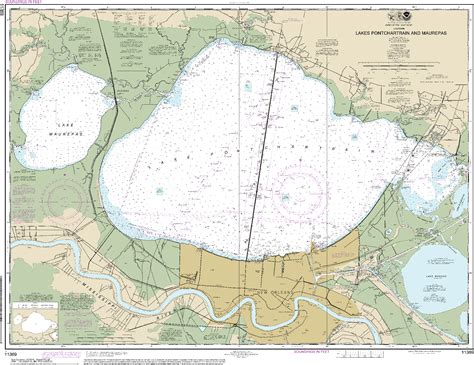 Noaa Nautical Chart 11369 Lakes Pontchartrain And Maurepas In 2022