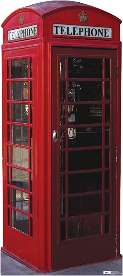 cardboard people english phone booth life size cardboard cutout standup home and kitchen