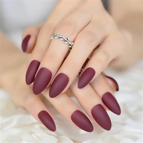 :) ich musste natürlich bei dem schönen wetter noch total viel für die schule machen, aber vom bloggen konnte mich das natürlich nicht abhalten♥ Aliexpress.com : Farbe Matte Drücken Sie Auf Nägel Maroon ...