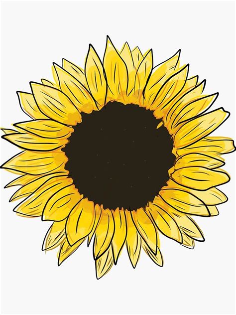Sunflower Sticker By 201195 Girly Drawings Handprint Art