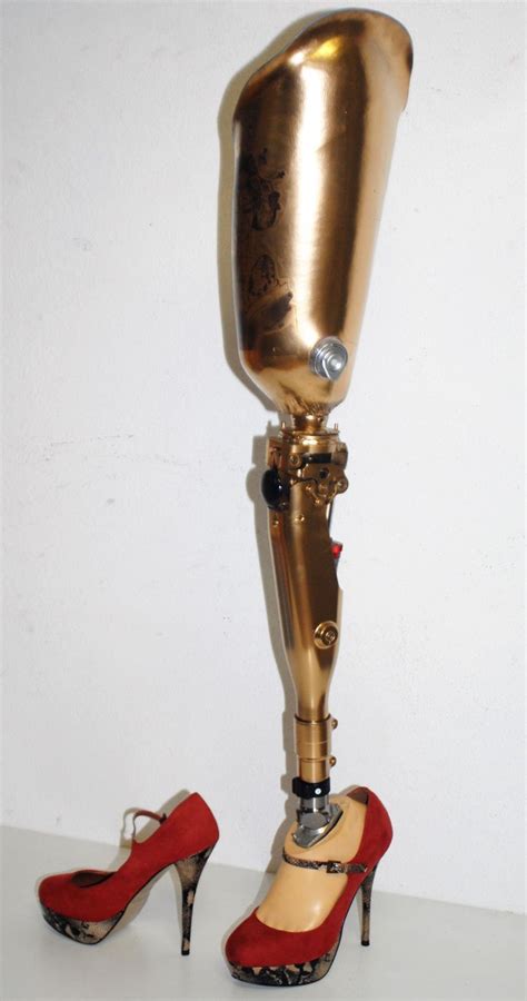 Golden Leg For An Above Knee Amputee Woman Prosthetic Leg Amputee Women