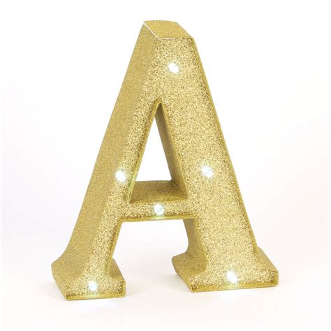 Do not try to do every letter in one sitting, it will take a fun activity and make it daunting for many kids. Gold Glitter Light Up Letter A | Valentines Gifts for Her ...