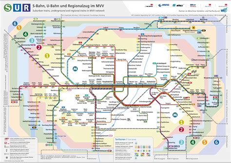 Map Of Munich Metro Metro Lines And Metro Stations Of Munich