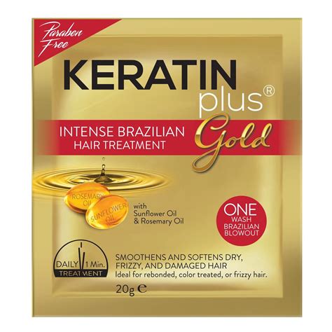 Keratin Plus Gold Intense Brazilian Hair Treatment 20g 12 Pieces