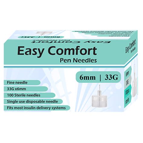 Easy Comfort Pen Needles 33g 6mm Ndc 950632 0007 46 Durable Health